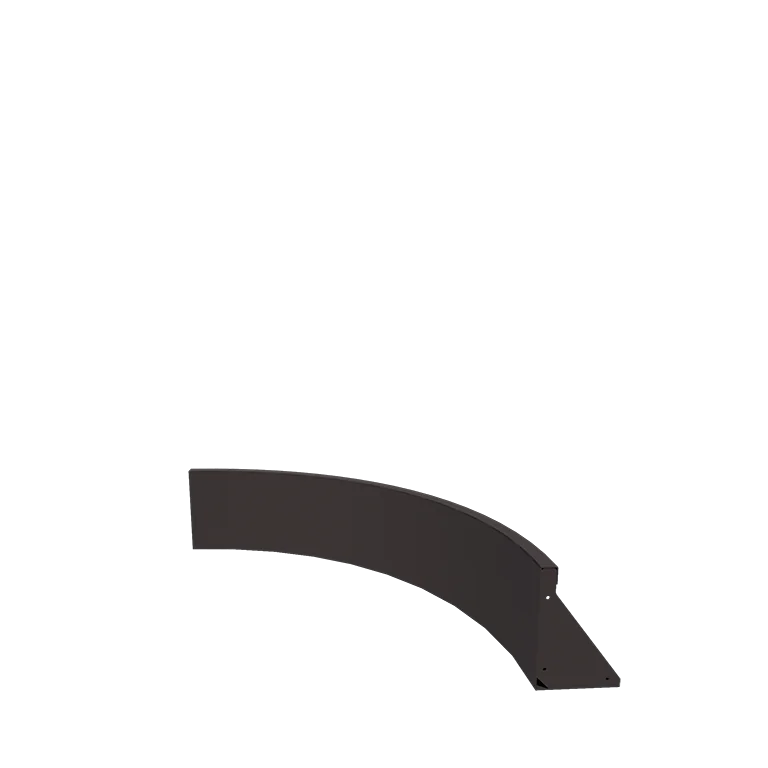 Steel retaining wall - Inner curve - 100 x 100 x 30 cm - RAL7016 matt (anthracite grey)