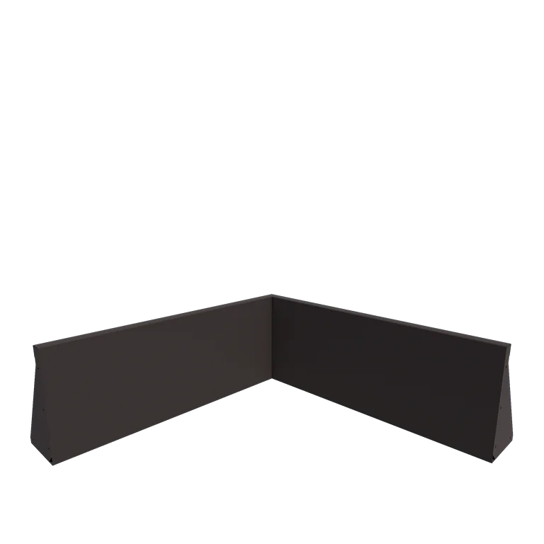 Steel retaining wall - Inner corner - 100 x 100 x 40 cm - RAL7016 matt (anthracite grey)
