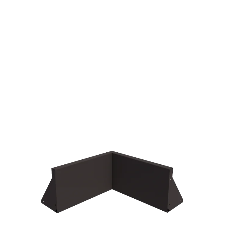 Steel retaining wall - Inner corner - 50 x 50 x 30 cm - RAL7016 matt (anthracite grey)