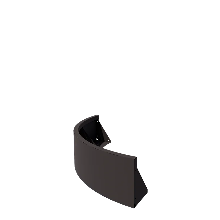 Steel retaining wall - Outer curve - 100 x 100 x 30 cm - Other RAL colour