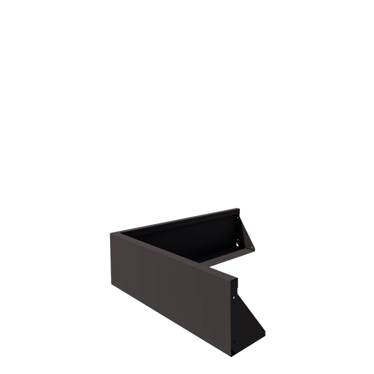Steel retaining wall - Outer corner - 100 x 100 x 30 cm - Other RAL colour