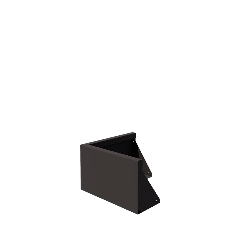 Steel retaining wall - Outer corner - 50 x 50 x 30 cm - Other RAL colour