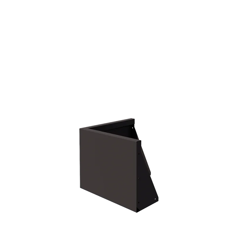 Steel retaining wall - Outer corner - 50 x 50 x 40 cm - RAL7016 matt (anthracite grey)