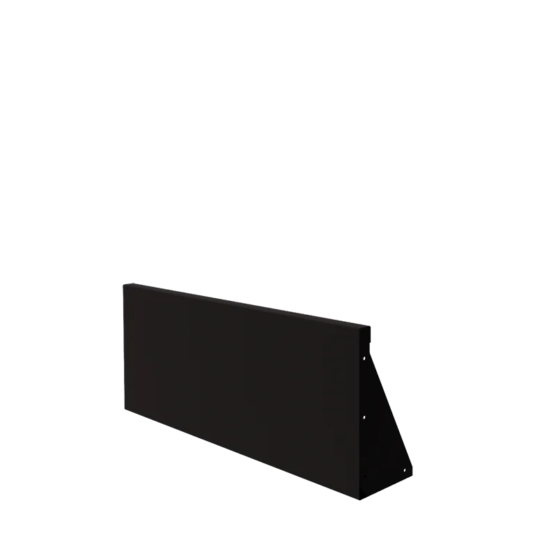 Steel retaining wall - Straight - 100 x 40 cm - RAL9005 matt (black)