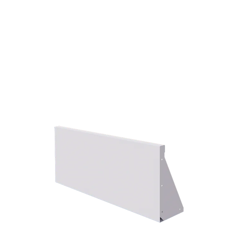 Steel retaining wall - Straight - 100 x 40 cm - RAL9005 matt (white)