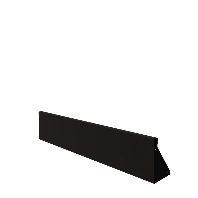 Steel retaining wall - Straight - 150 x 30 cm - RAL9005 matt (black)