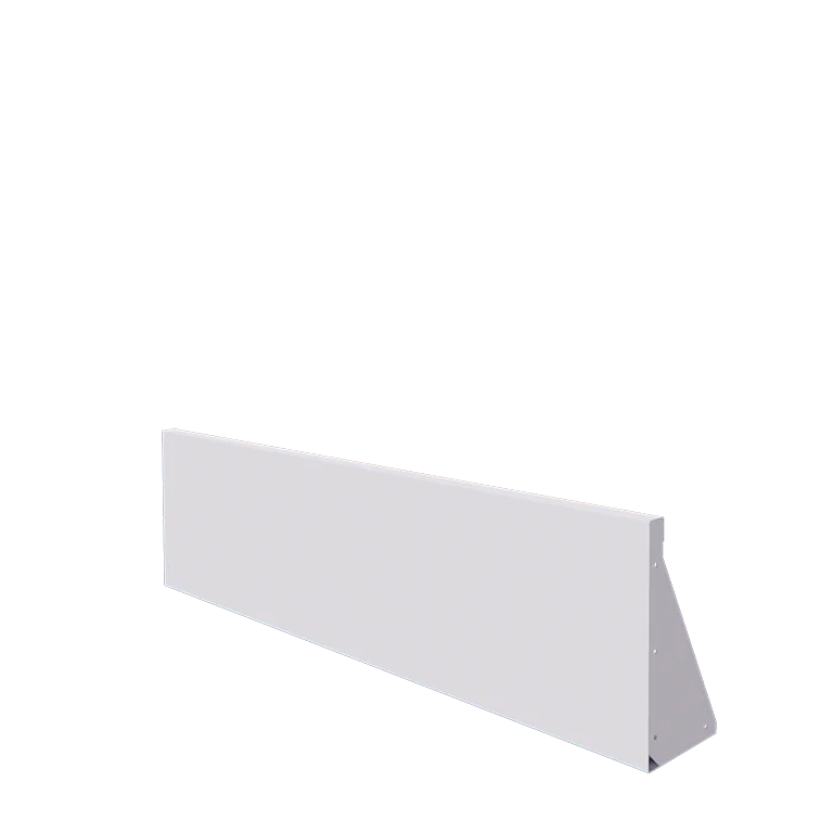 Steel retaining wall - Straight - 150 x 40 cm - RAL9005 matt (white)