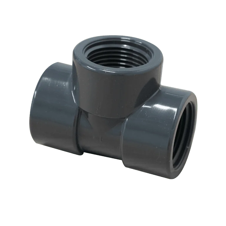 Druk PVC - T-piece - 90° - 3x internal thread 1"