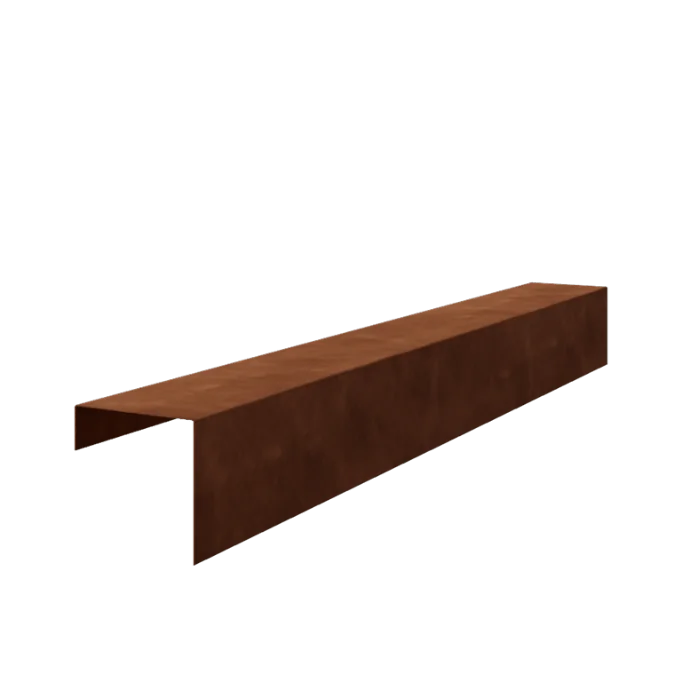 Corten steel edging U-profile - 15 x 15 x 5 cm - 150 cm