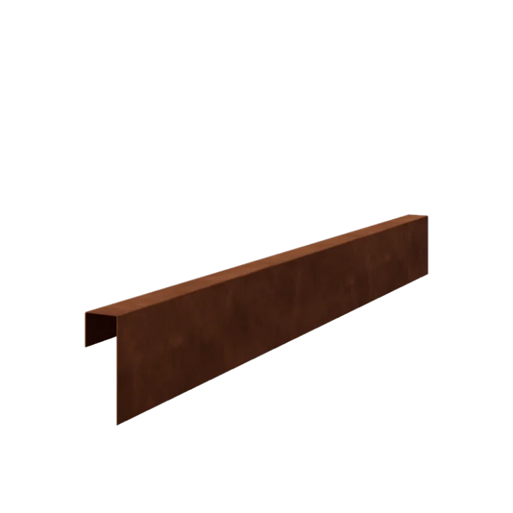 Corten steel edging U-profile - 15 x 5 x 5 cm - 240 cm