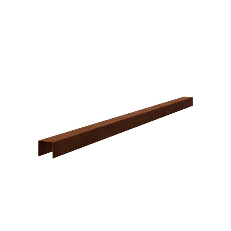 Corten steel edging U-profile - 5 x 5 x 5 cm - 240 cm
