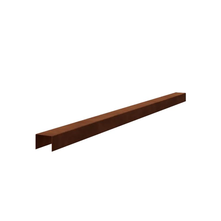 Corten steel edging U-profile - 5 x 6 x 5 cm - 150 cm