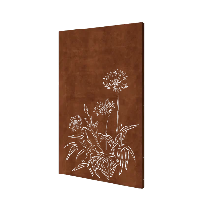 Corten steel garden panel - Cornflower - 120 x 6 x 190 cm