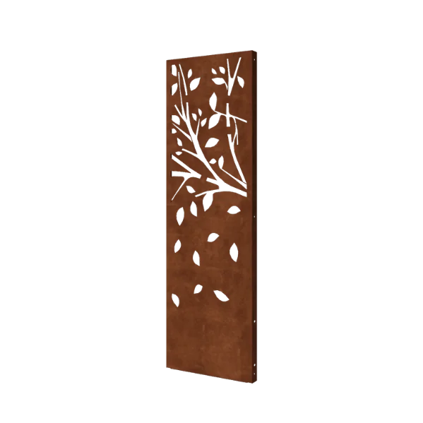 Corten steel garden panel - Tree - Part 3 - 60 x 6 x 190 cm