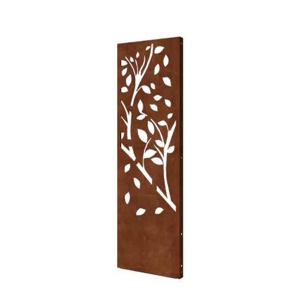 Corten steel garden panel - Tree - Part 4 - 60 x 6 x 190 cm