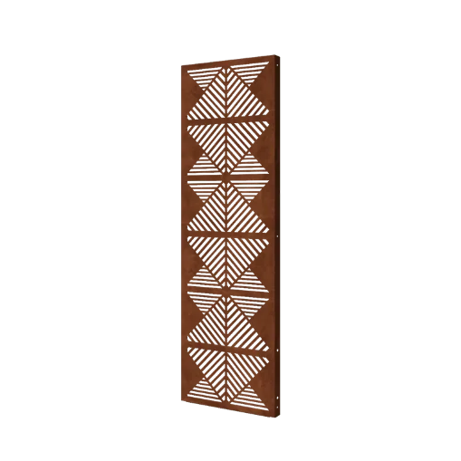 Corten steel garden panel - Lines 2 - 60 x 6 x 190 cm