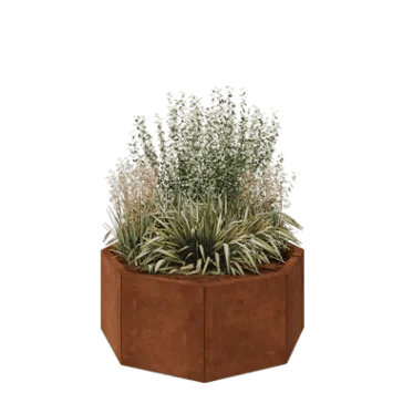 Corten steel planter - Octagon - 96,6 x 96,6 x 40 cm - Without bottom plate