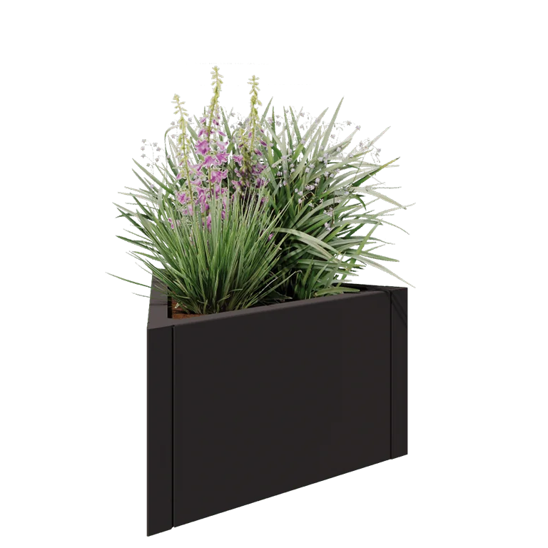 Steel planter - Triangle equilateral - 70,6 x 61 x 40 cm - Other RAL colour - Without bottom plate