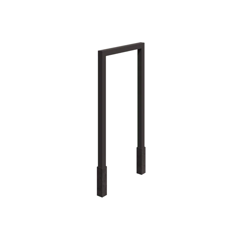 Steel pergola - Straight - 150 x 230 cm - RAL7016 matt (anthracite grey) - With concrete base