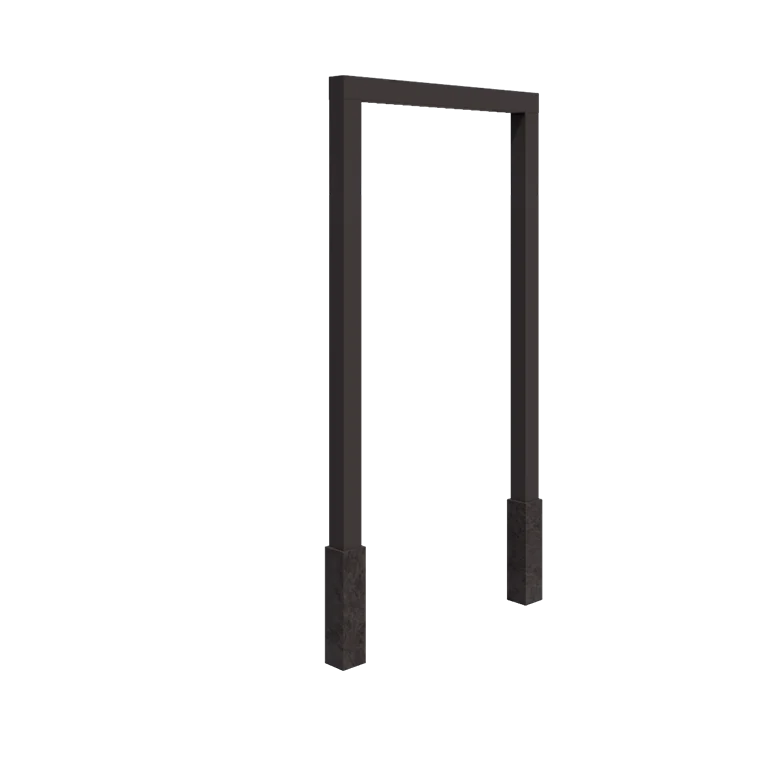 Steel pergola - Straight - 150 x 230 cm - Other RAL colour - With concrete base