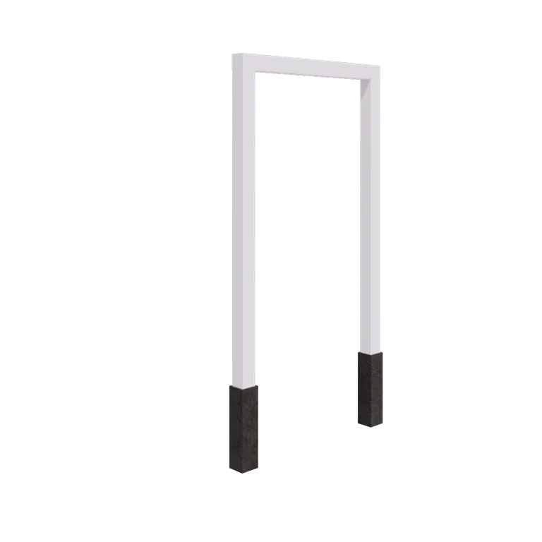 Steel pergola - Straight - 150 x 230 cm - RAL9005 matt (white) - With concrete base