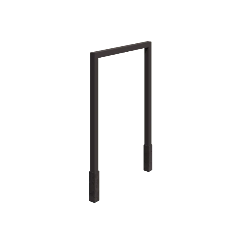 Steel pergola - Straight - 200 x 230 cm - RAL7016 matt (anthracite grey) - With concrete base