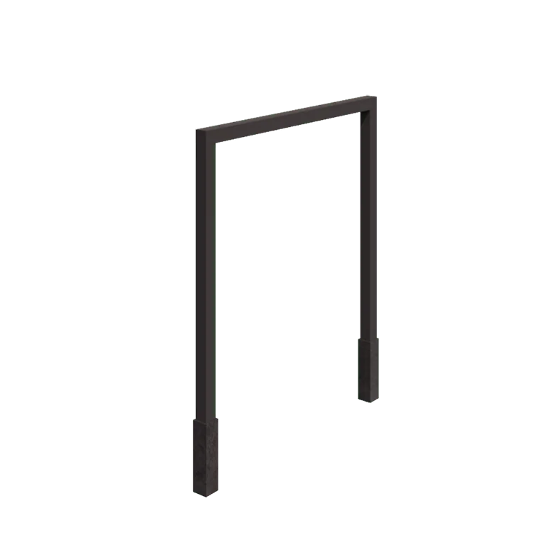 Steel pergola - Straight - 250 x 230 cm - RAL7016 matt (anthracite grey) - With concrete base