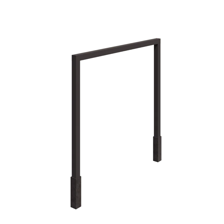 Steel pergola - Straight - 300 x 230 cm - RAL7016 matt (anthracite grey) - With concrete base