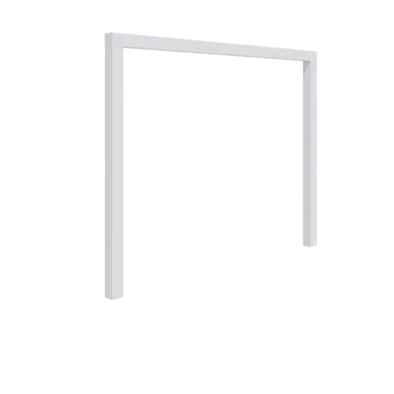 Steel pergola - Straight - 300 x 230 cm - RAL9005 matt (white) - Without concrete base