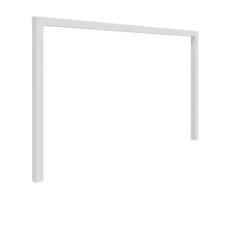 Steel pergola - Straight - 400 x 230 cm - RAL9005 matt (white) - Without concrete base