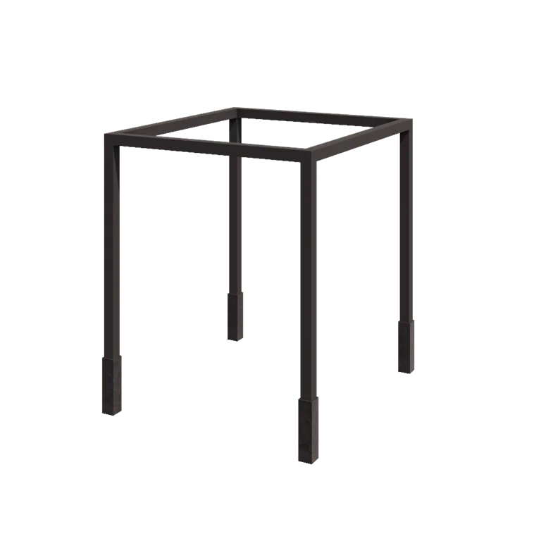 Steel pergola - Square - 274 x 250 x 230 cm - RAL7016 matt (anthracite grey) - With concrete base