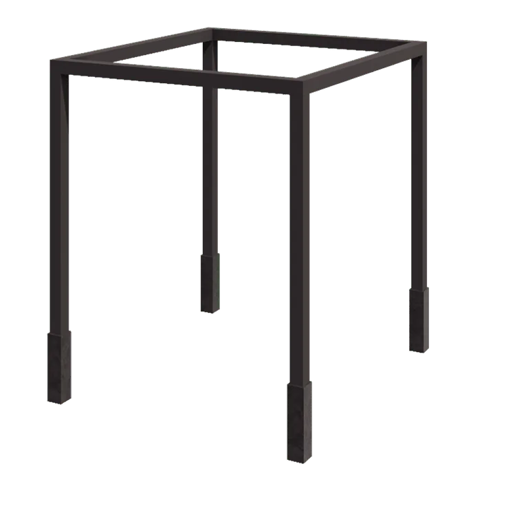 Steel pergola - Square - 274 x 250 x 230 cm - Other RAL colour - With concrete base