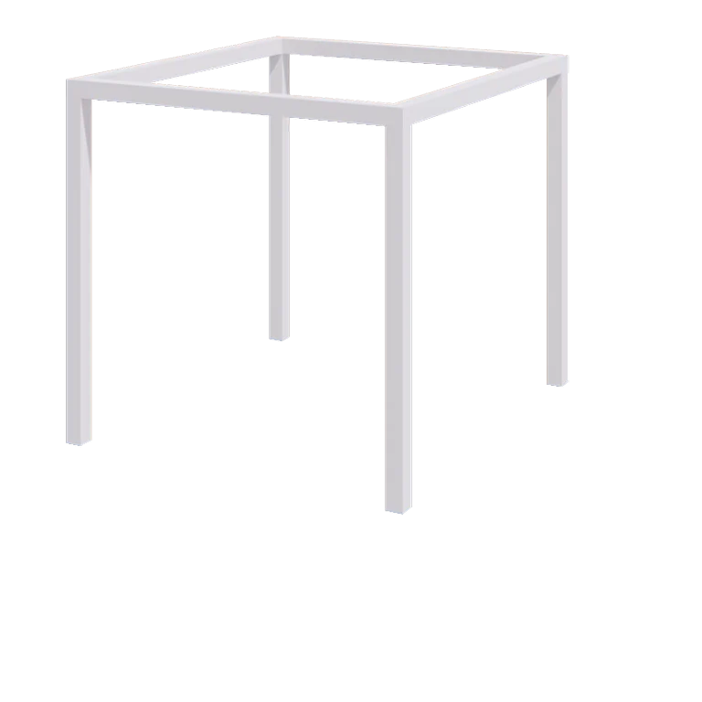 Steel pergola - Square - 274 x 250 x 230 cm - RAL9005 matt (white) - Without concrete base