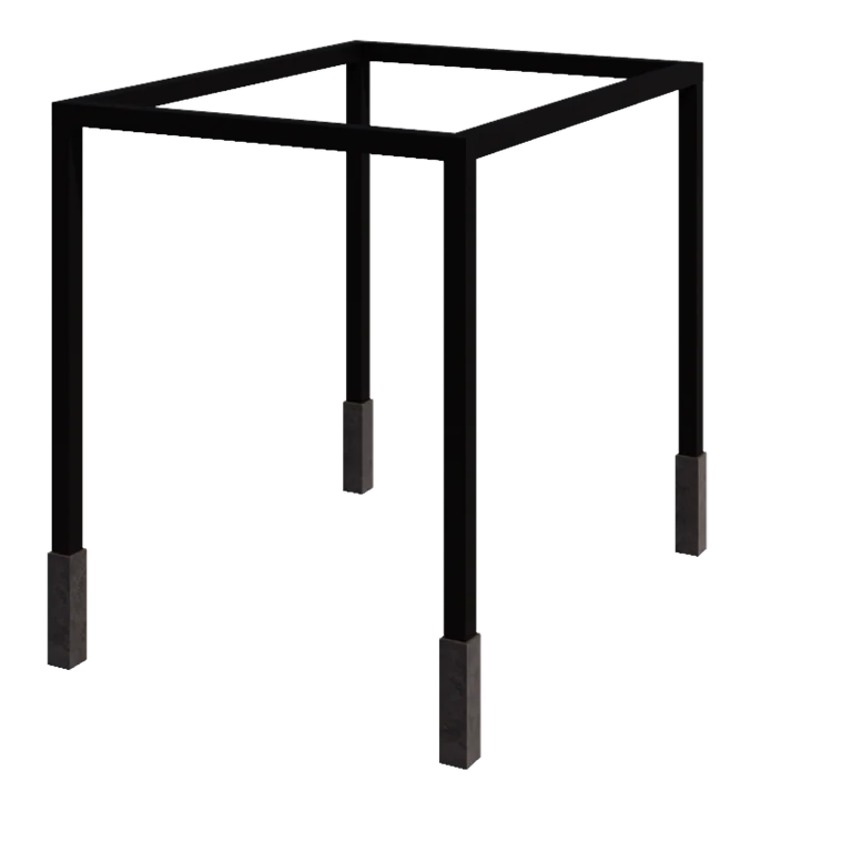 Steel pergola - Rectangle - 324 x 250 x 230 cm - RAL9005 matt (black) - With concrete base
