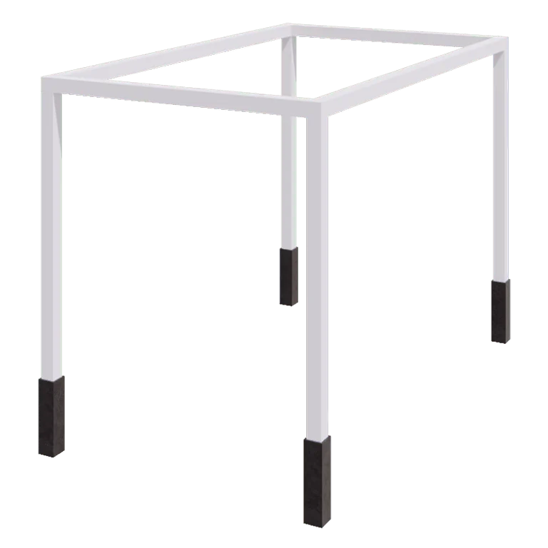 Steel pergola - Rectangle - 424 x 250 x 230 cm - RAL9005 matt (white) - With concrete base