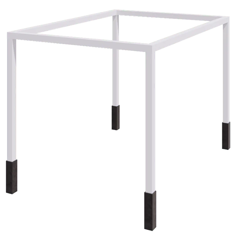 Steel pergola - Rectangle - 424 x 300 x 230 cm - RAL9005 matt (white) - With concrete base