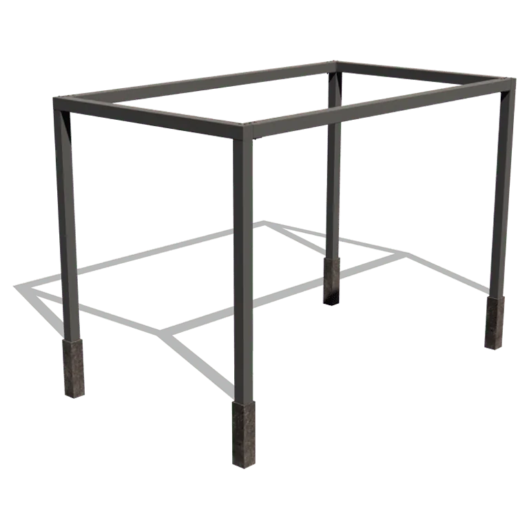 Steel pergola - Rectangle - 424 x 250 x 230 cm - RAL9005 matt (black) - Without concrete base