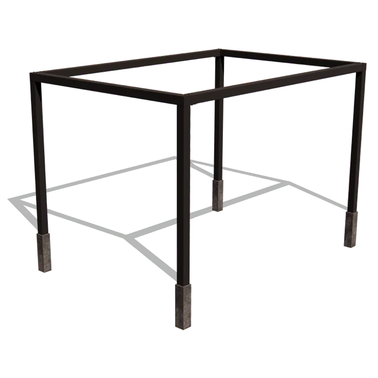 Steel pergola - Rectangle - 424 x 300 x 230 cm - RAL9005 matt (black) - Without concrete base