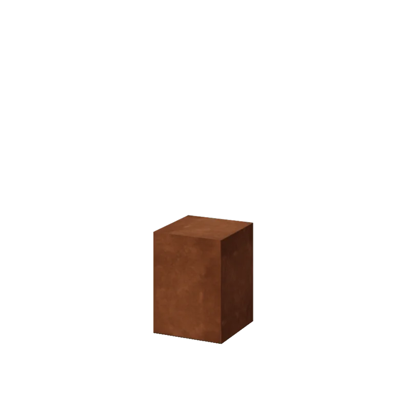 Corten steel plinth - Ohio - 30 x 30 x 40 cm