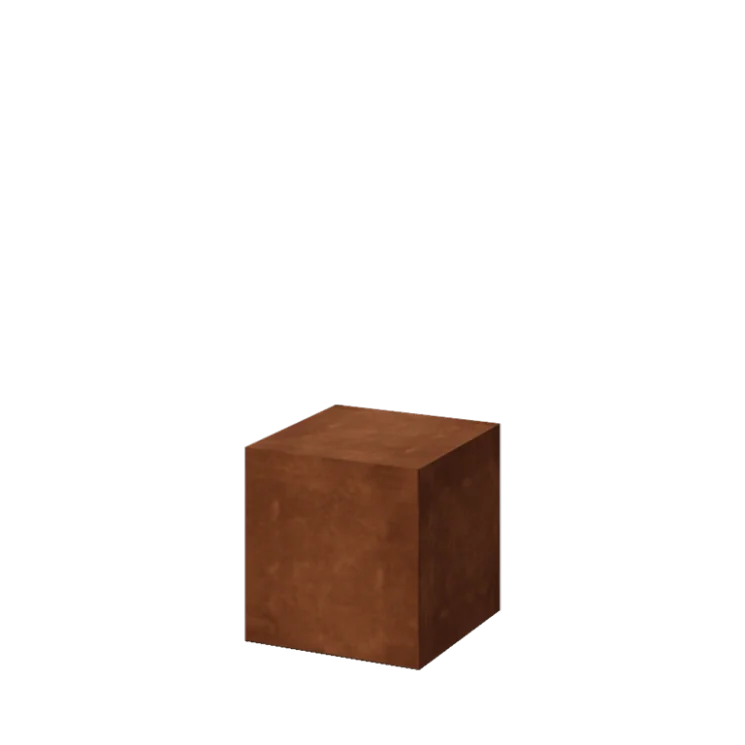 Corten steel plinth - Ohio - 40 x 40 x 40 cm