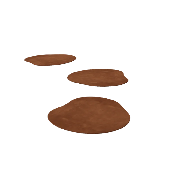 Corten steel stepping stone - Organic - 40 x 40 cm