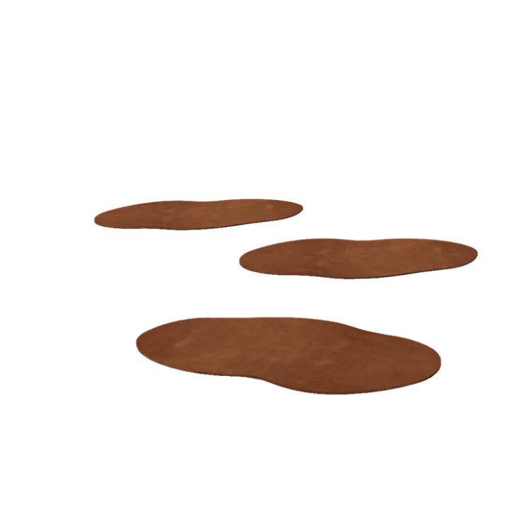 Corten steel stepping stone - Organic - 50 x 25 cm