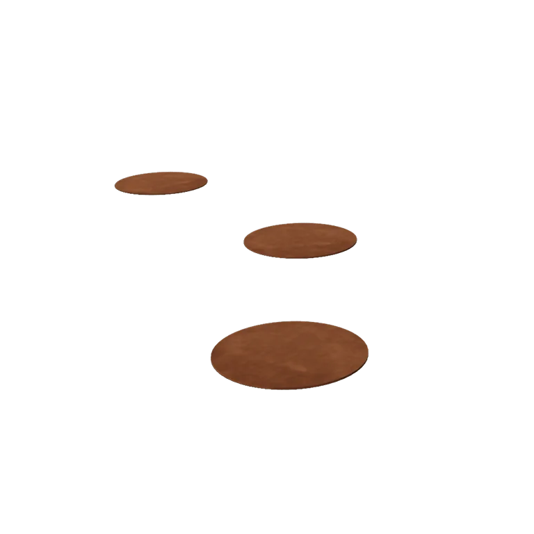 Corten steel stepping stone - Round - 25 cm