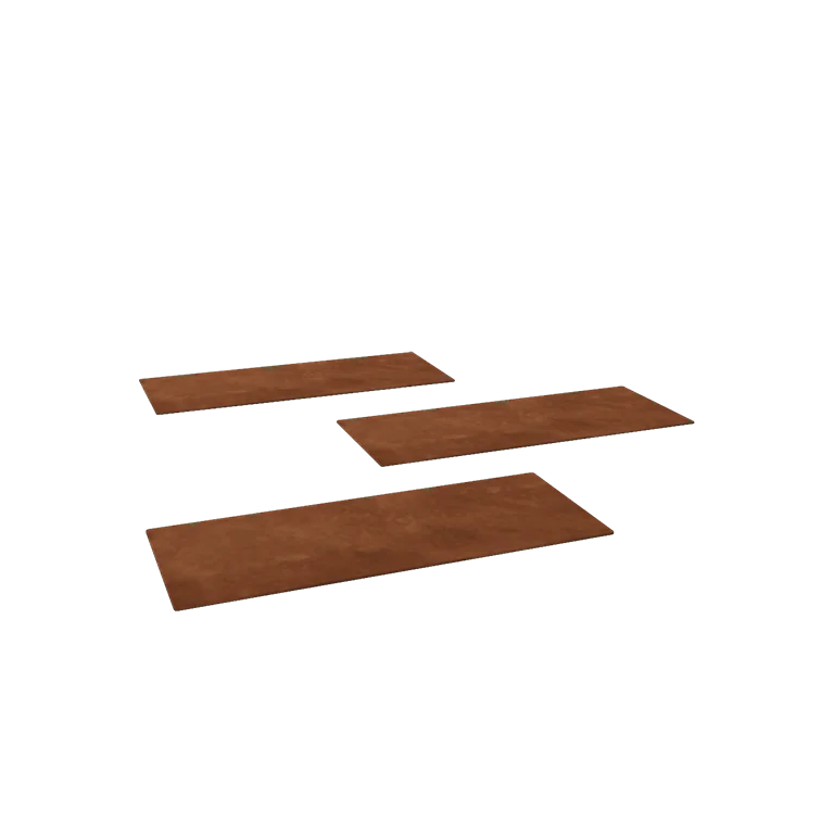 Corten steel stepping stone - Rectangle - 60 x 25 cm