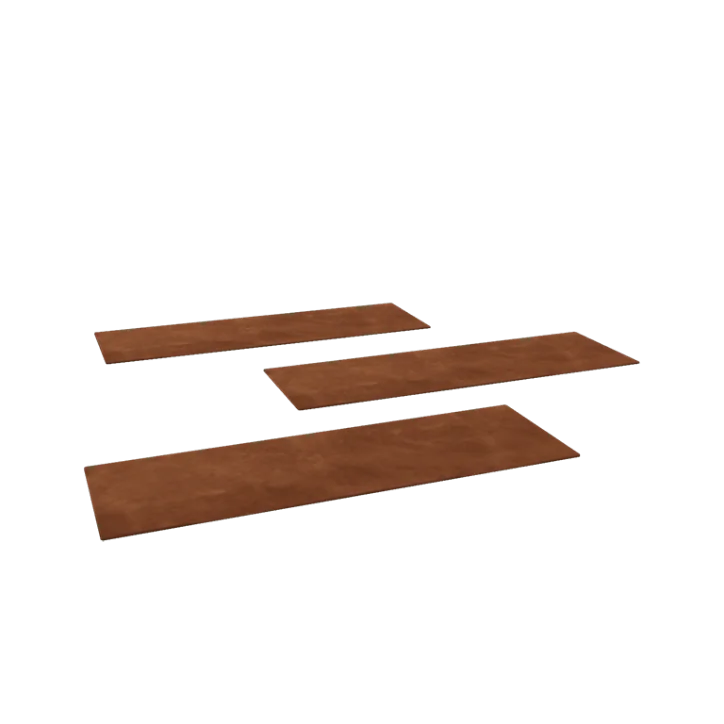 Corten steel stepping stone - Rectangle - 75 x 25 cm
