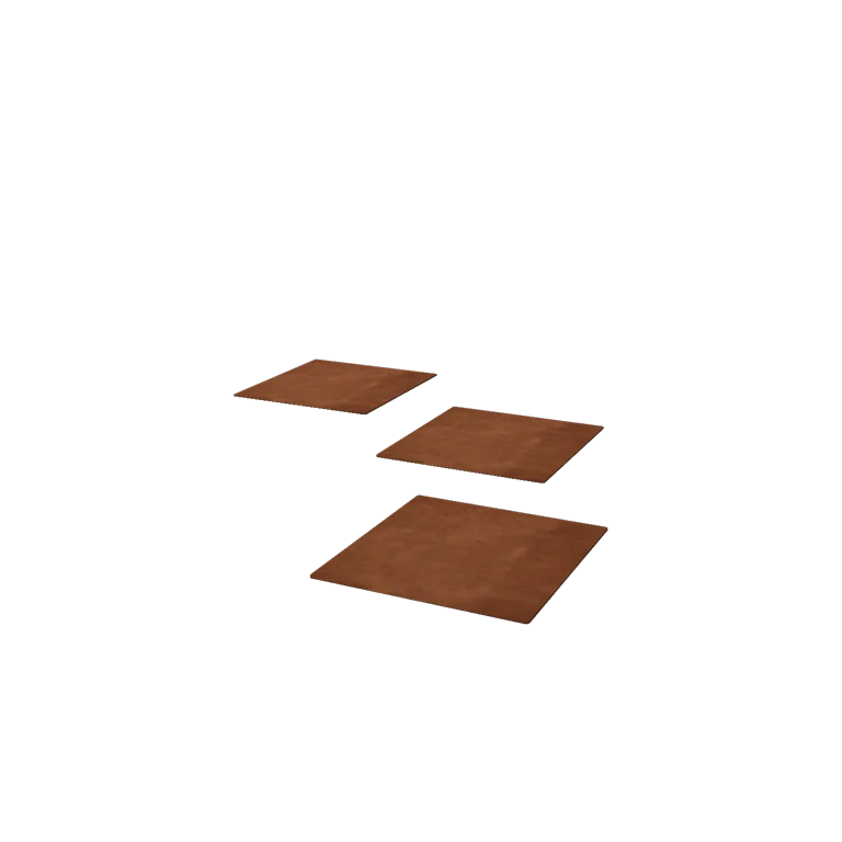 Corten steel stepping stone - Square - 30 x 30 cm