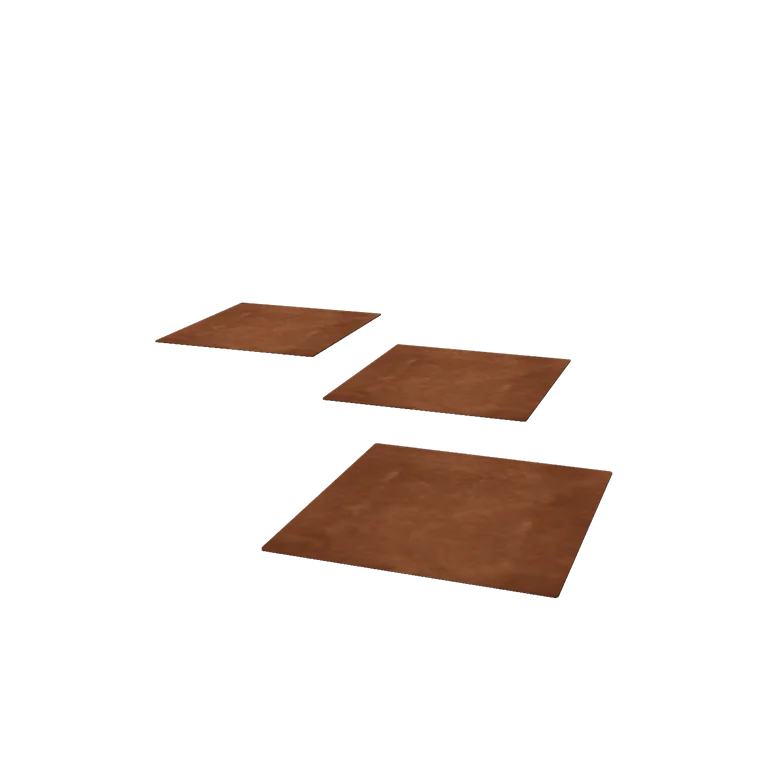 Corten steel stepping stone - Square - 40 x 40 cm