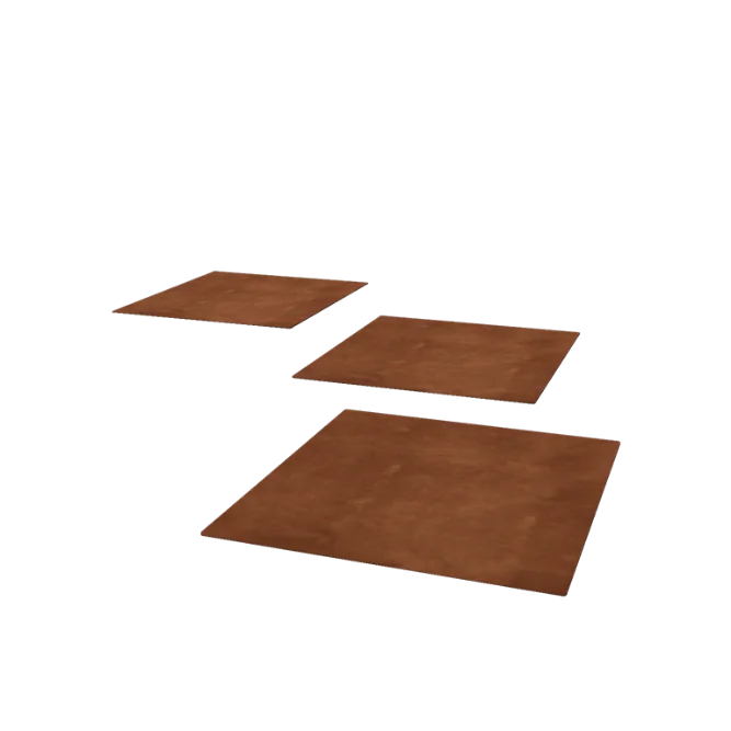 Corten steel stepping stone - Square - 50 x 50 cm