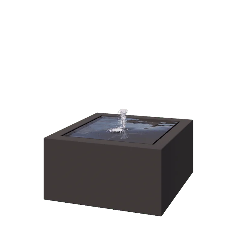 Aluminium Water table - Lyra - 80 x 80 x 40 cm - Other RAL colour - With LED lights