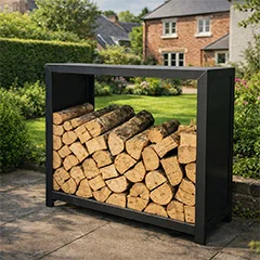 Log storages for a tidy and stylish outdoor space